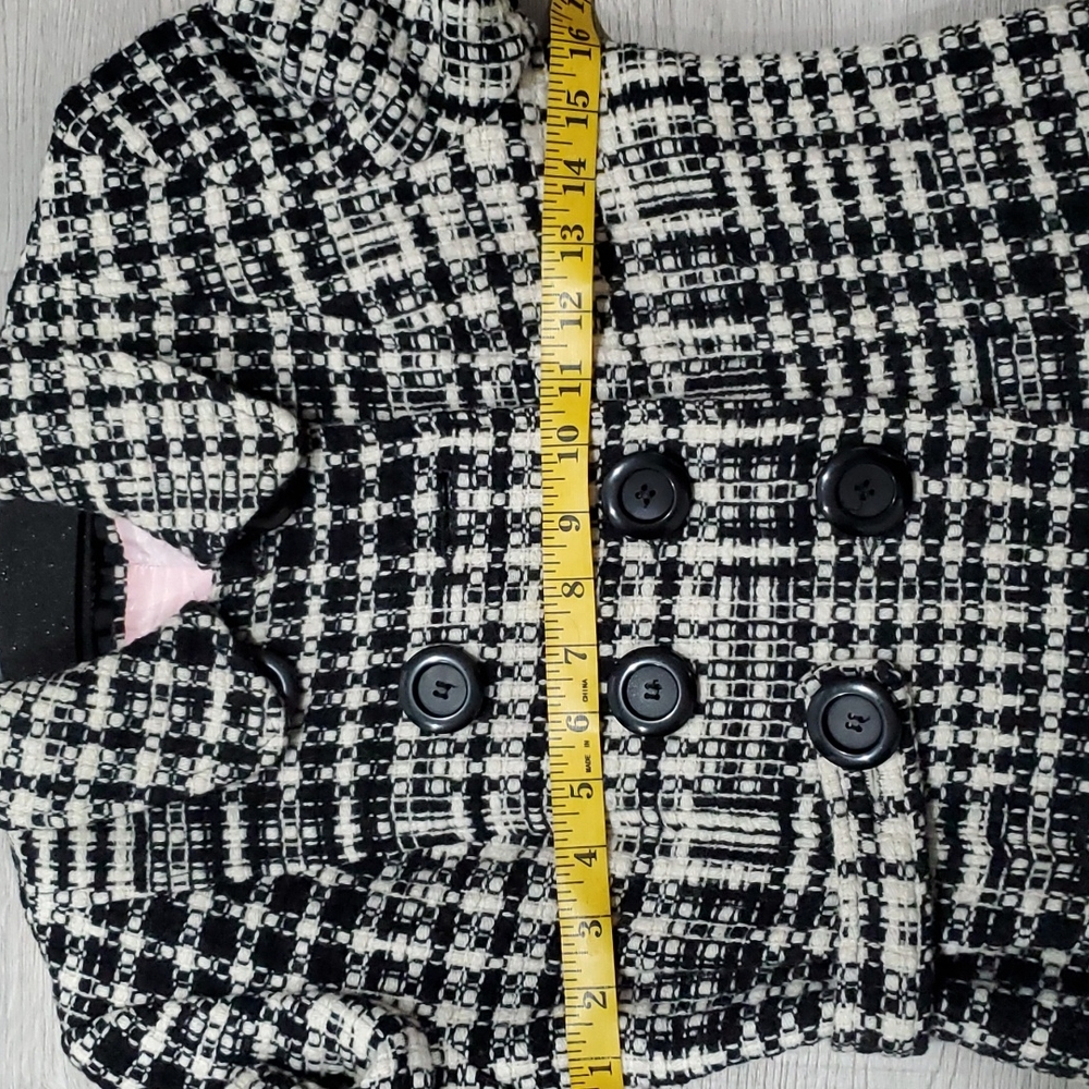 Classic Houndstooth Coat – Marvin Richards, Size Small, Black & White, Stylish - Picture 7 of 9